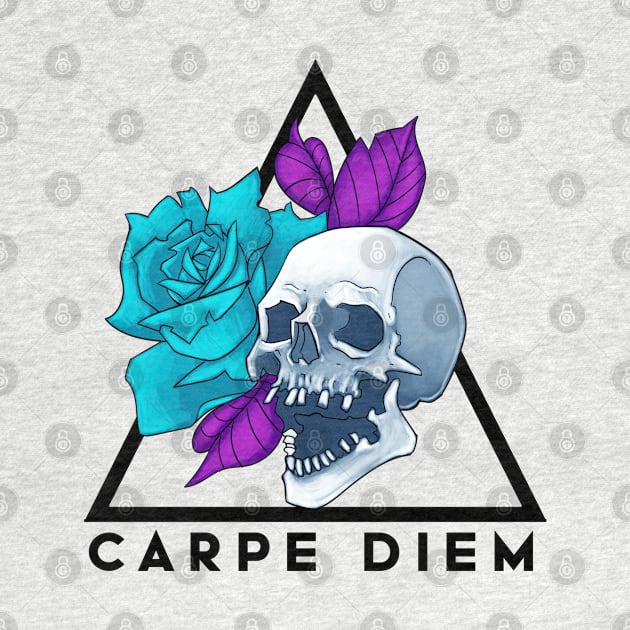 Carpe Diem Skull and Rose by dnlribeiro88